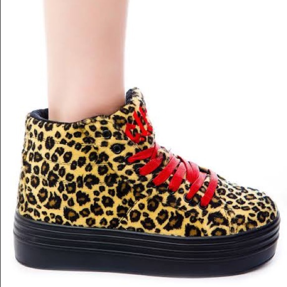 Cute To The Core Shoes - CTTC | Monster Leopard High Top Flatform Sneakers
